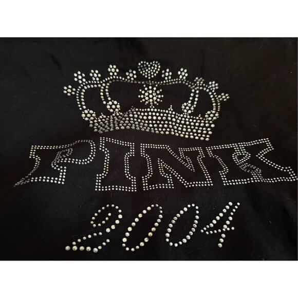 VS pINK bling campus Hooded Full Zip Up y2k heritage crown Jacket sweatshirt xl - Picture 6 of 11